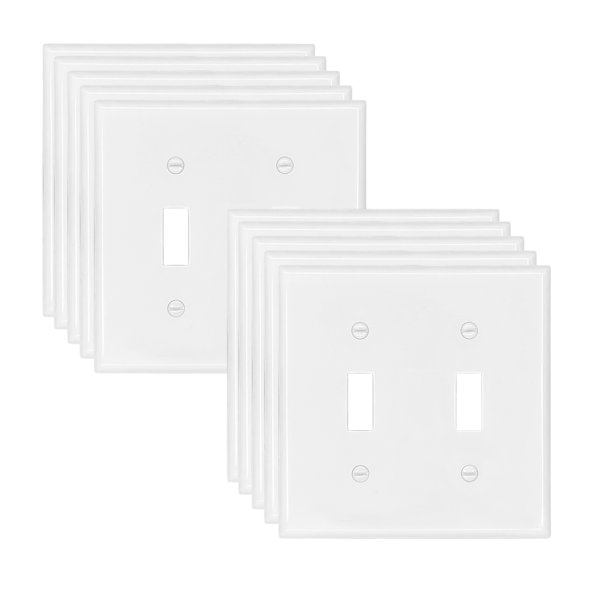 Toggle Light Switch Standard Size 2 Gang DecoratorWall Plate